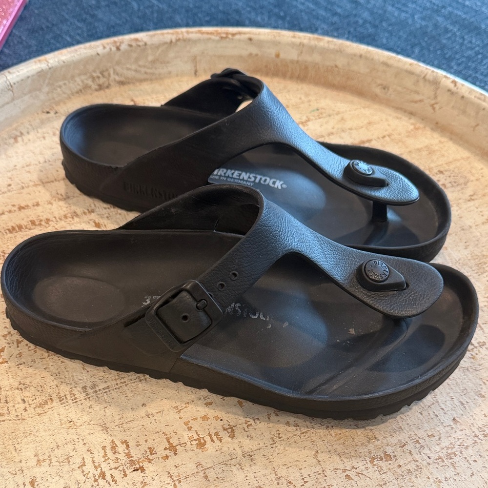 Birkenstock Black EVA Thong Sandals